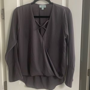 Grey ladies dress blouse